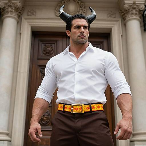 Muscular Horned Man by Ornate Facade