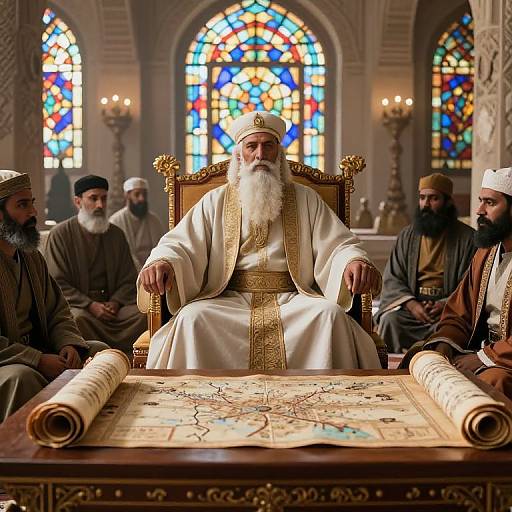 Wise Vizier in Ancient Kingdom