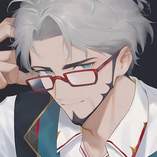 Illustration of Arurandeisu, holostars in the style of Ekao