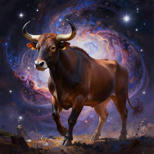 Taurus Spirit Animal in Cosmic Dream