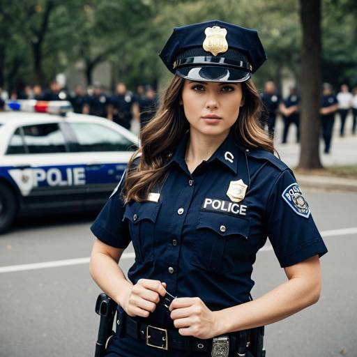 Female Police Officer in Uniform Outdoors
