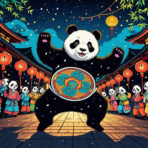 Dancing Panda at Lantern Festival