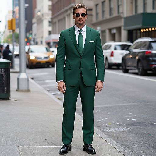 Man in Green Riddler Suit