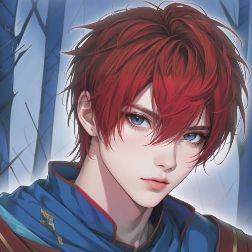 Illustration of Adol christin, ys in the style of Ekita kuro
