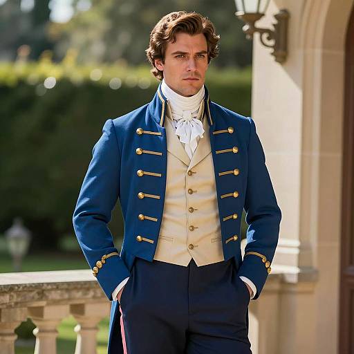 Man in Victorian Prince Charming Suit