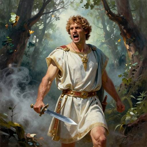 Orestes in Mythological Forest