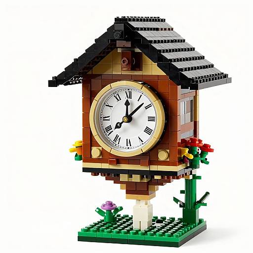 Lego Cabin Cuckoo Clock Model