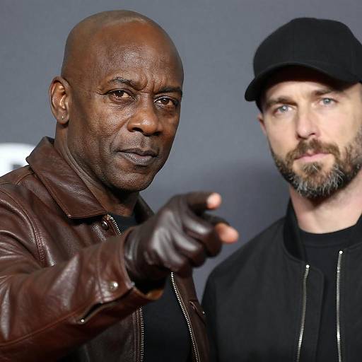 Close-Up: Bald Man Pointing Forward