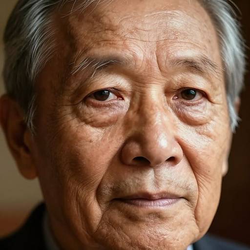 Realistic Elderly Face Portrait