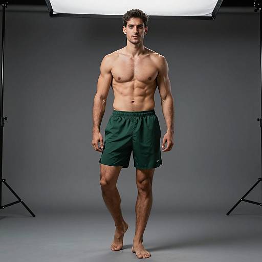 Ultra-Detailed Fitness Portrait of Muscular Man