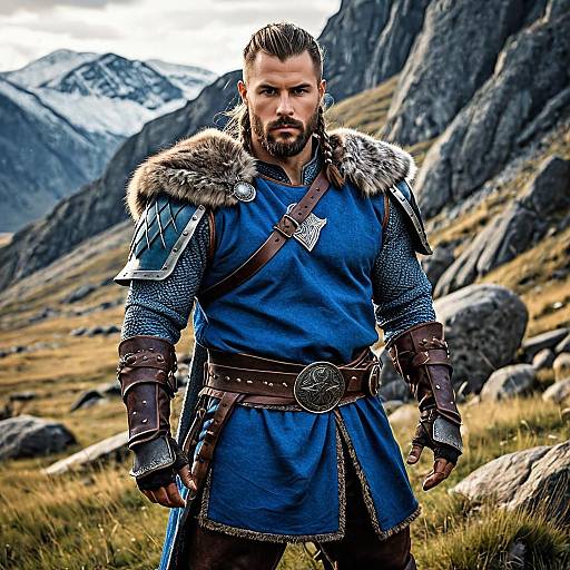 Epic Fantasy Viking Warrior in Nature