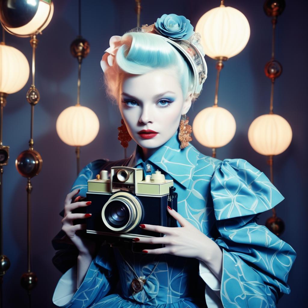 Avant-Garde Retro Camera Fashion Photography