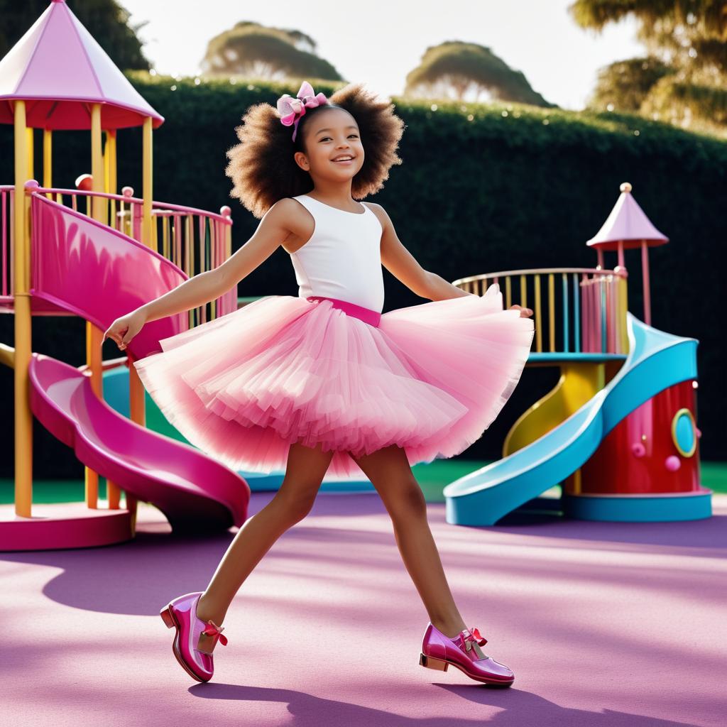 Whimsical Playground Tutu Editorial Style