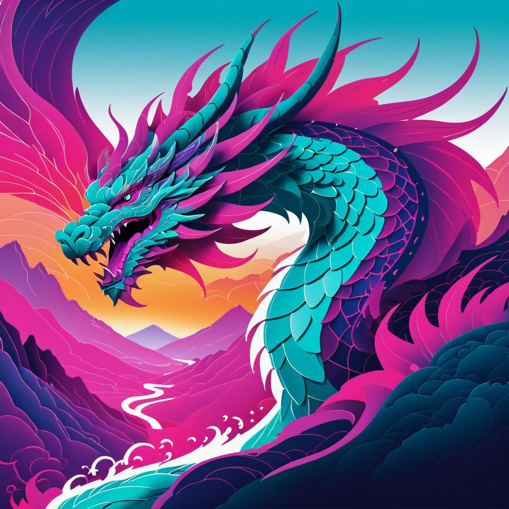 Fierce Dragon in Vibrant Colors