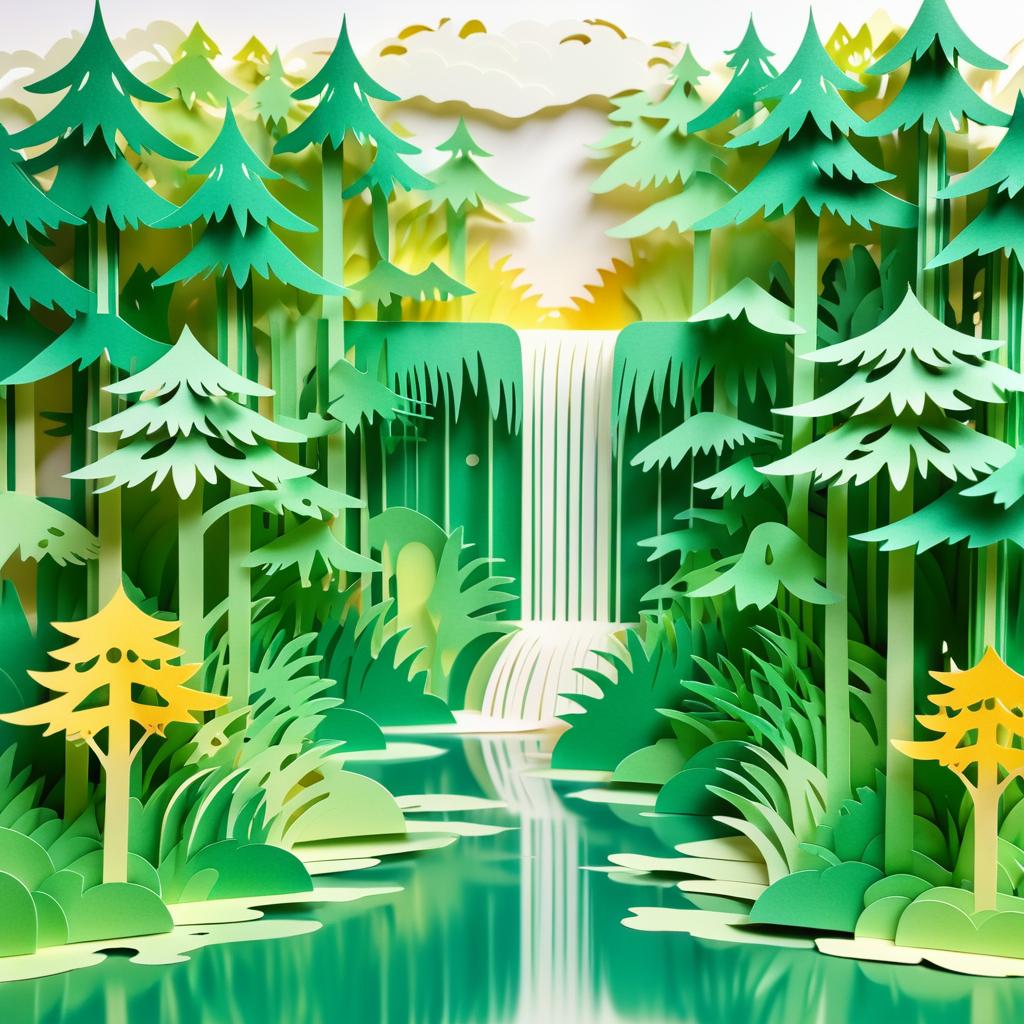 Dreamy Multi-Dimensional Forest Kirigami