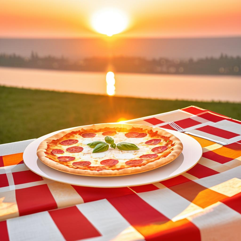 Italian Feast at Sunset Table Setting