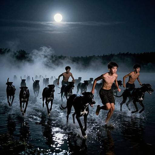 Dramatic Greyhounds and Boys Run