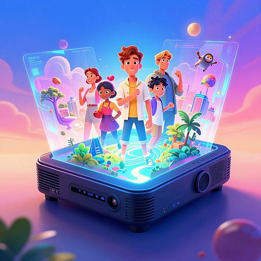 Futuristic AI Animated Movie Poster