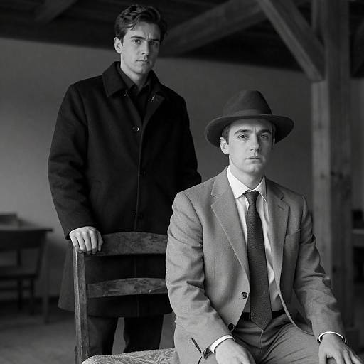 Contrasting Personalities in Monochrome