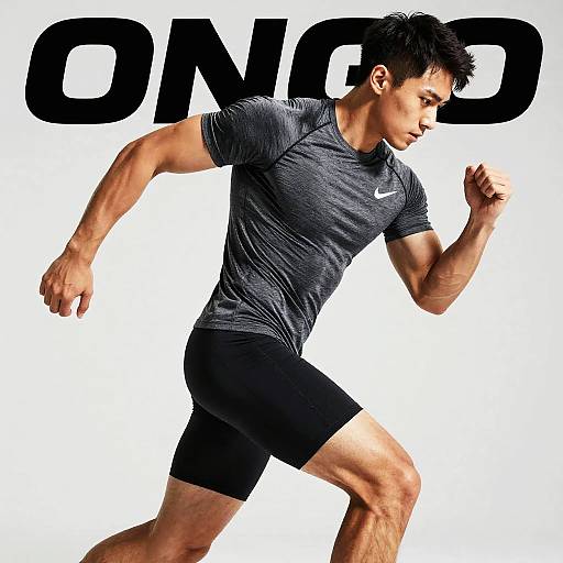 Athletic Male in Dynamic Sportswear Pose