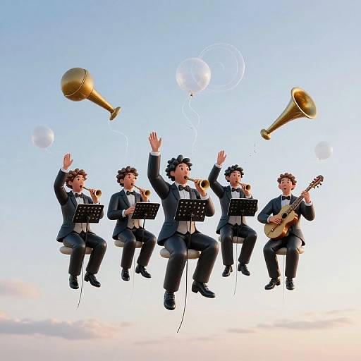 Sentient Balloon Orchestra in Midair
