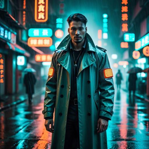 Cinematic Cyberpunk Noir Portrait