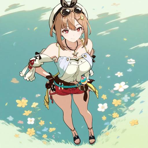 Contemplative Atelier Ryza in Serene Meadow