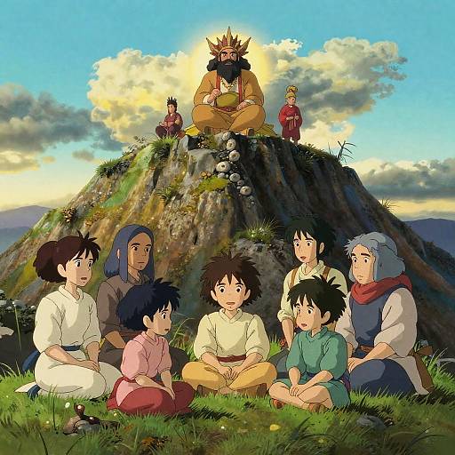 Shamans Facing Fears on Mountain Peak