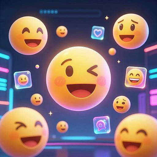 Futuristic AI Emoji Generator Interface