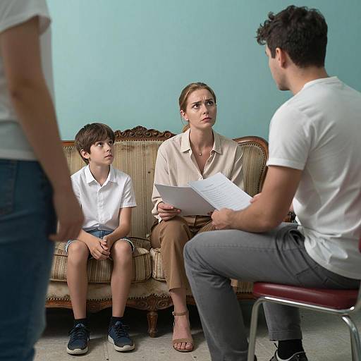 Intimate Gathering in a Turquoise Room