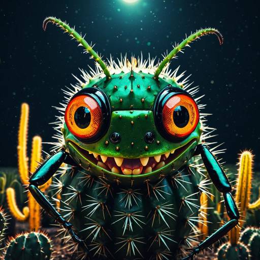 Fantasy Glowing Cactus Fire Beetle