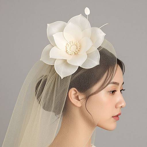 Elegant Woman with Floral Fascinator