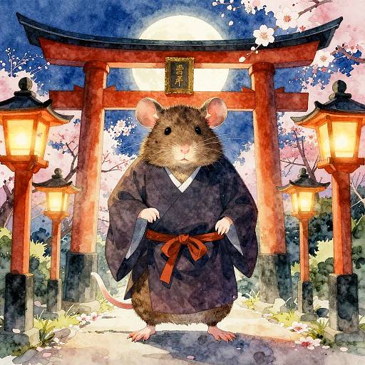 Rat Man Guardian Spirit of Japan