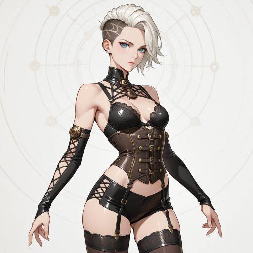 Steampunk Inventor in Lingerie Style