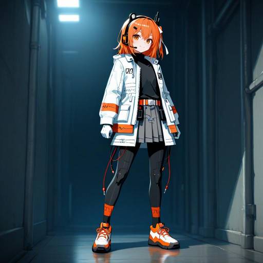 Empathetic Android Girl in Futuristic Setting