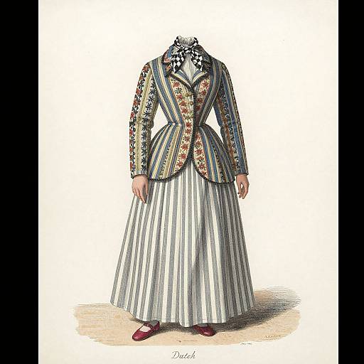18th Century Dutch Mixed Print Outfit