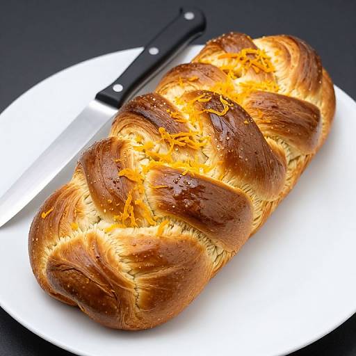Golden-Brown Braided Challah Bread