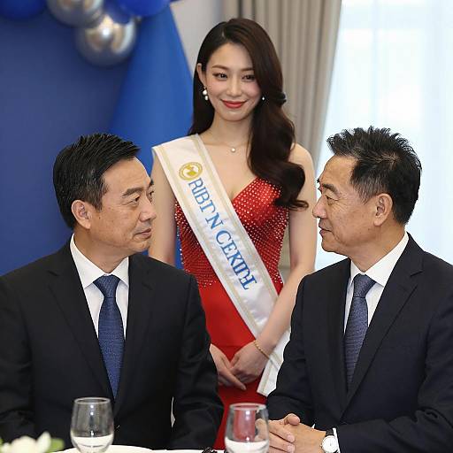 Elegant Dinner Scene with Stylish Attire