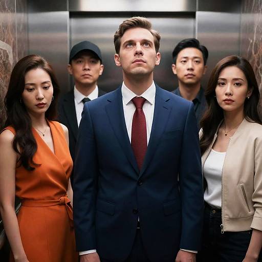 Elevator Encounter with Diverse Expressions