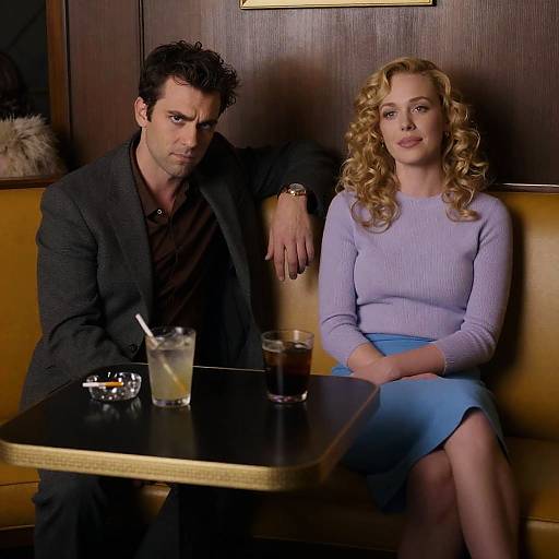 Intimate Moment in a Dimly Lit Bar