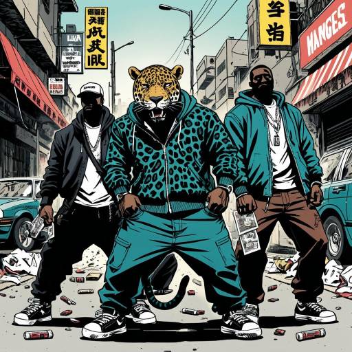 Vengeful Jaguar Gang in Urban Street