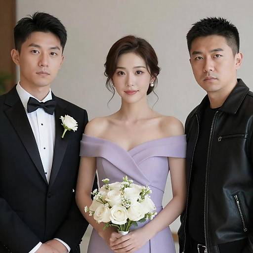 Elegant Formal Attire Group Portrait