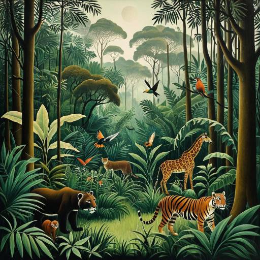 Enchanted Jungle Wildlife Artwork