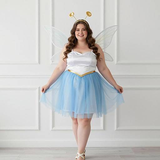Plus Size Woman in Tooth Fairy Costume