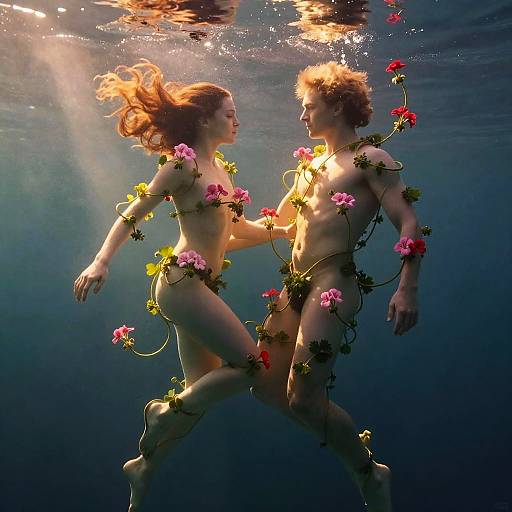 Interconnected Bodies with Geranium Vines