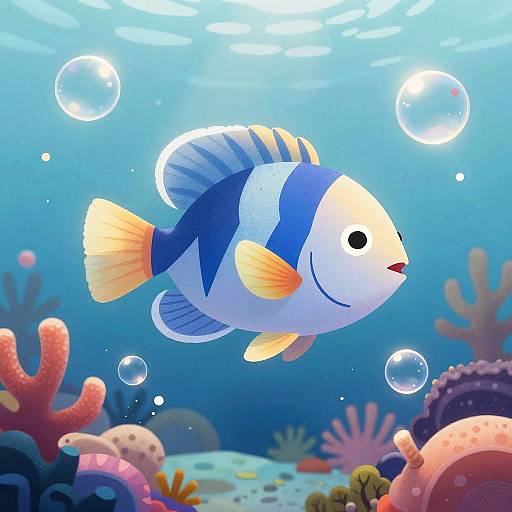 Whimsical Fish in Radiant Reef