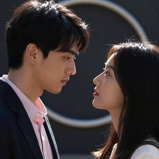 Intimate Moment Between Man and Woman