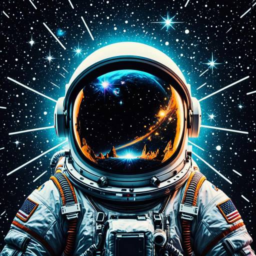 Ethereal Astronaut Galaxy Double Exposure