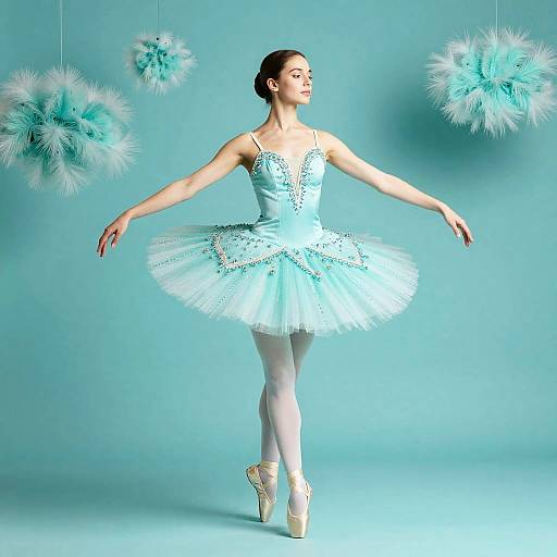 Elegant Model in Tutu Dress Showcase
