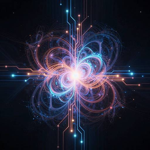 Abstract AI Generating Fractal Art